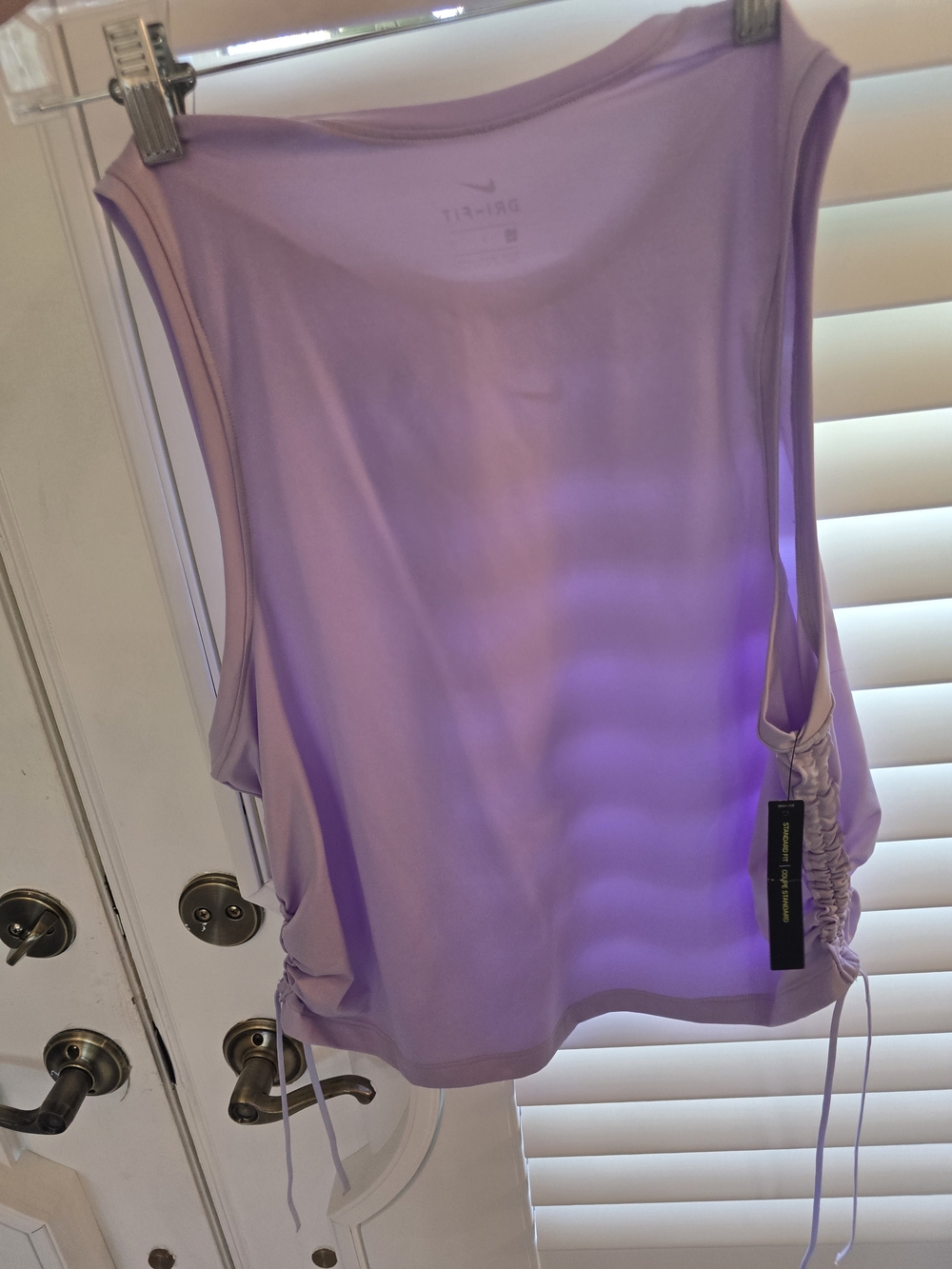 Nike Purple Dri-FIT Sleeveless Tank with Side Ties - Picture 4 of 4